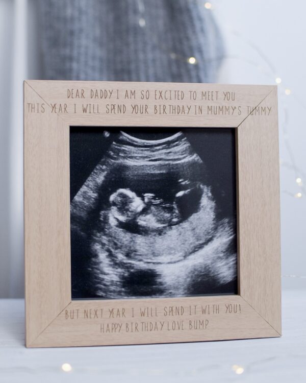 Personalised Happy Birthday Baby Bump Scan Frame