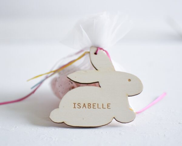 Personalised Wooden Hanging Bunny Decoration
