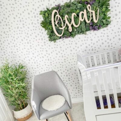 Large 60cm Name Sign in SWIRLY Font (Various Colour Options)