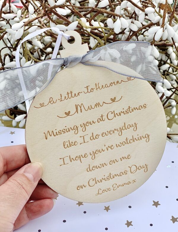 A Letter To Heaven Personalised PLY Decoration