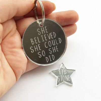 She Believed She Could Acrylic Keyring & Six Stars