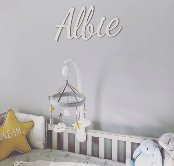 Over The Cot & Nursery Wooden Name Sign Decor