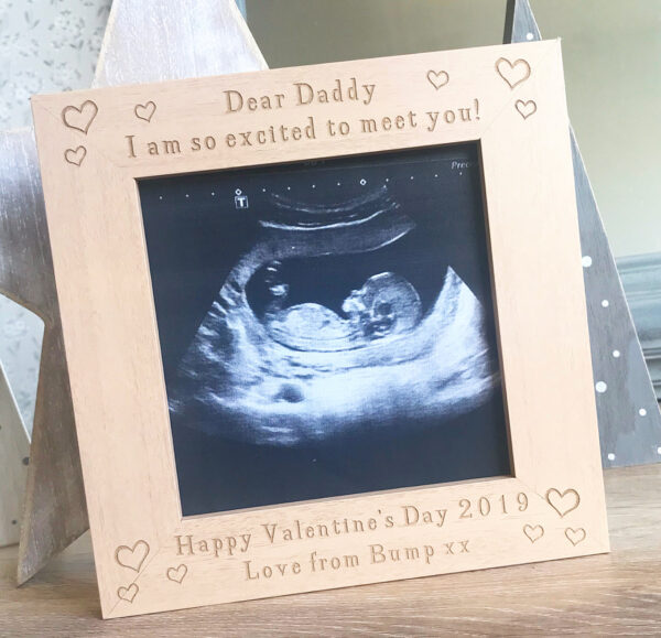 Baby Bump Valentines Wooden 2019 Edition Frame