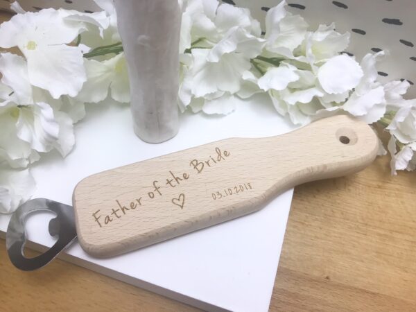 Personalised Thank You On Our Wedding Day Bottle Opener