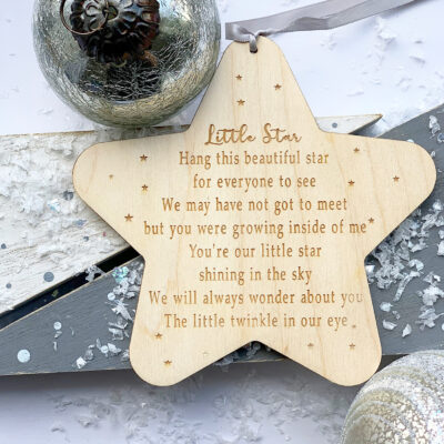 Baby Loss & Remembrance Personalised PLY Hanging Star