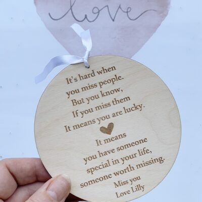 So Lucky To Miss You Hanging Plaque