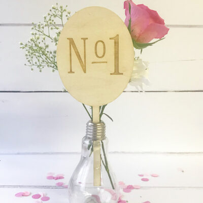 Traditional Wedding Table Number Paddles