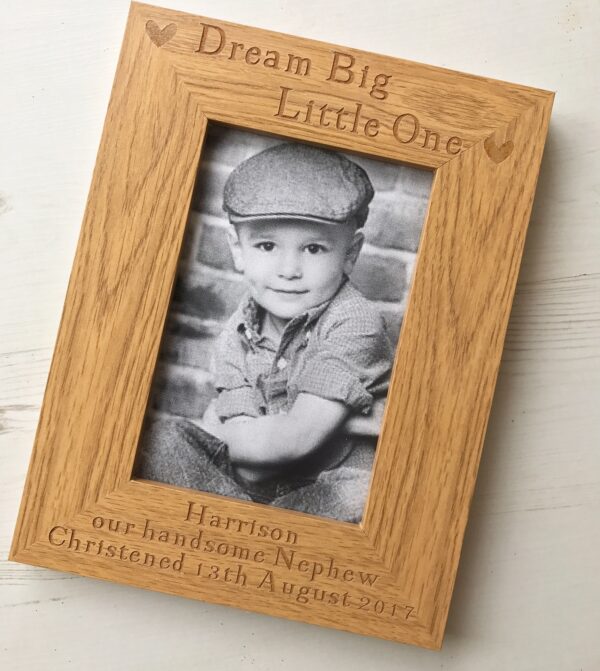 Dream Big Little One Personalised Photo Frame