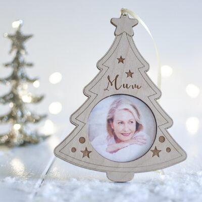 Personalised Miss You Photograph Christmas Tree Decoration