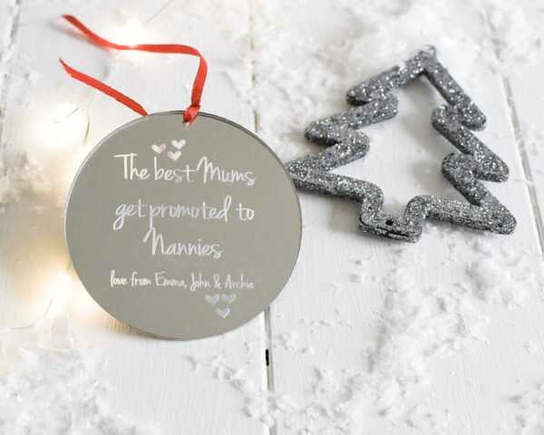 The Best Mums Get Promoted Mirrored Decoration - Image 3