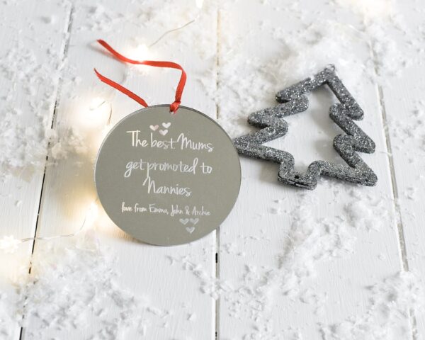 The Best Mums Get Promoted Mirrored Decoration - Image 2