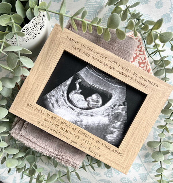 2025 EDITION Grandparent On Mother's Day Baby Bump Scan PHOTO FRAME