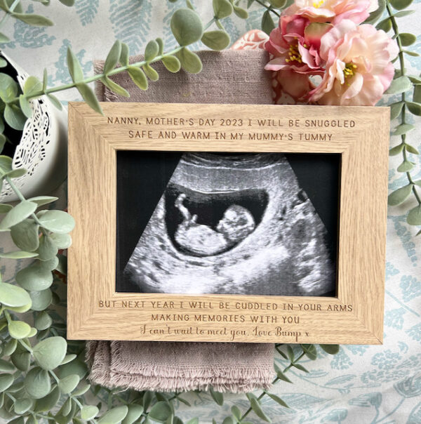 2025 EDITION Grandparent On Mother's Day Baby Bump Scan PHOTO FRAME - Image 3