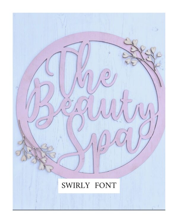 Personalised HOOP Large Wooden Sign - ANY WORDING - Image 5