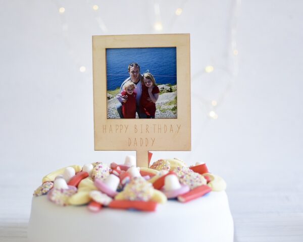 Happy Birthday Photo Cake Topper