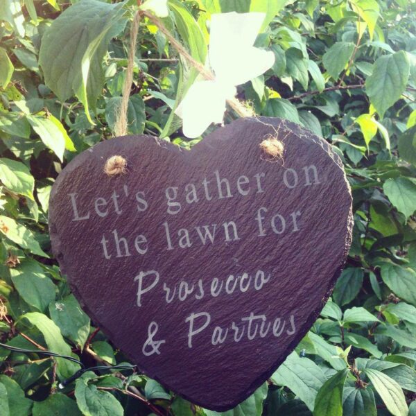 Prosecco & Parties Slate Heart