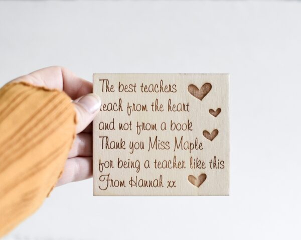 The Best Teachers Teach From The Heart Large Wooden Magnet