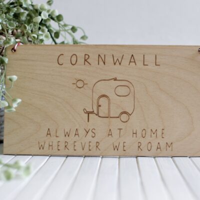 Personalised Destination Always At Home Hanging Plaque Sign