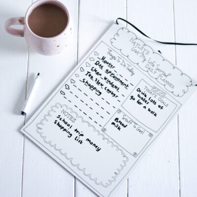 Personalised Laser Engraved 'Get My Life Sorted' Daily Wipeable Planner