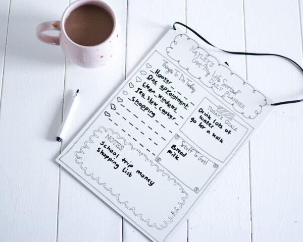 Personalised Laser Engraved 'Get My Life Sorted' Daily Wipeable Planner