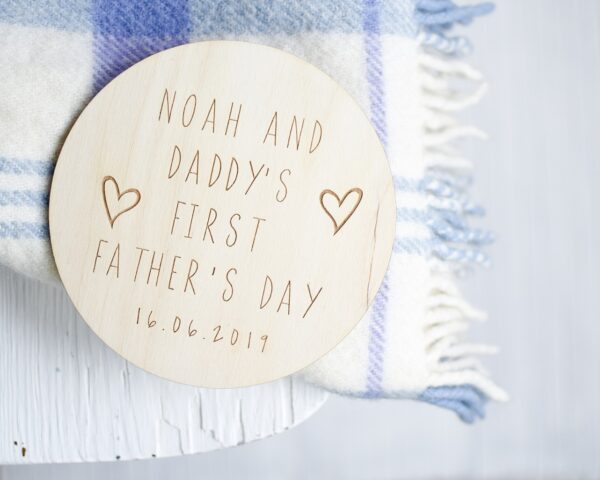 First Father's Day Personalised Disc