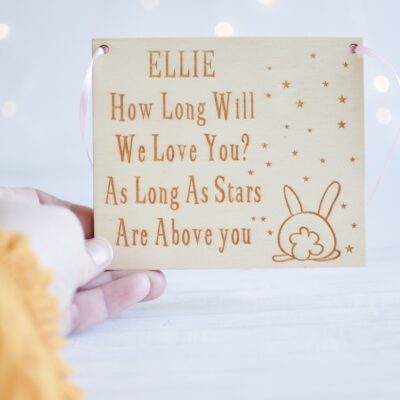 How Long Will I Love You Small Hanging Plaque