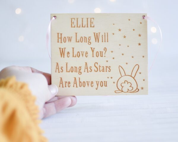 How Long Will I Love You Small Hanging Plaque