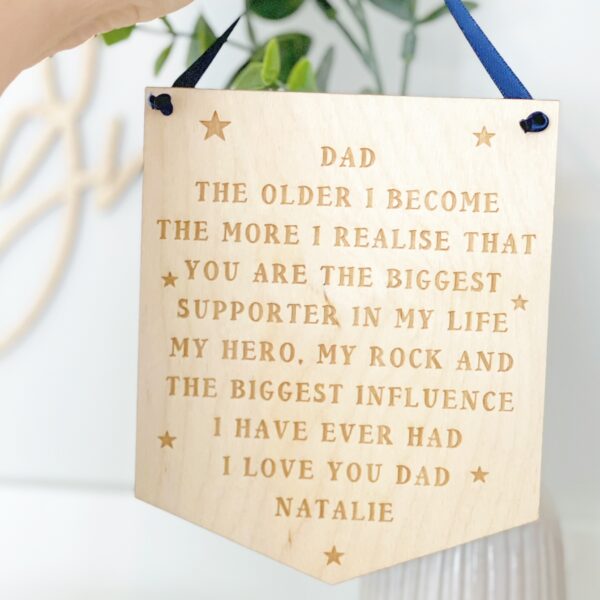 DAD (Grandad) My Rock My Hero Plaque