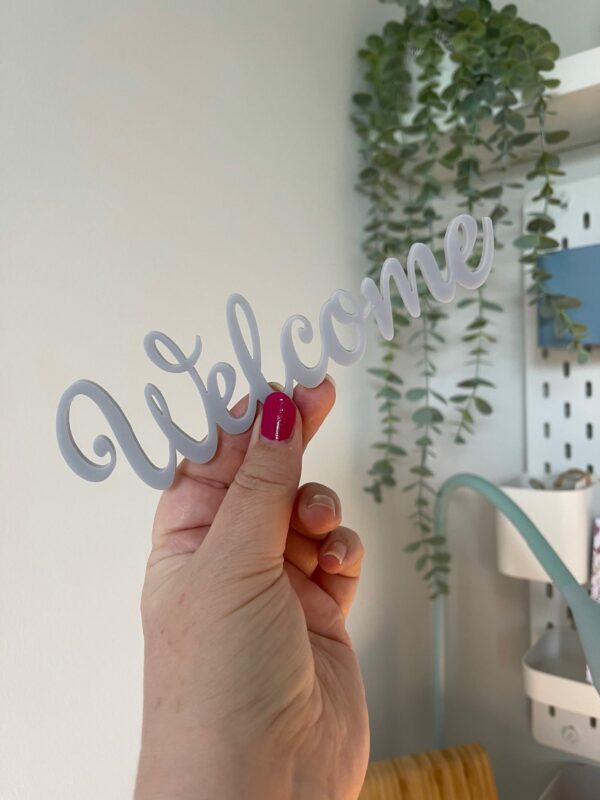 WELCOME 3D Acrylic Front Door Sign & Vine Letterbox Sign - Image 3