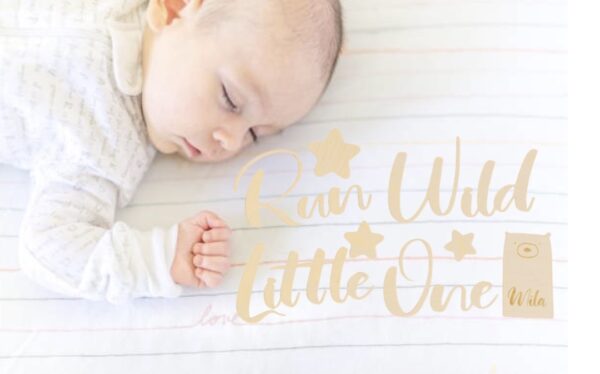 Run Wild Little One Wooden Sign with Personalised Bear & Stars - Image 7