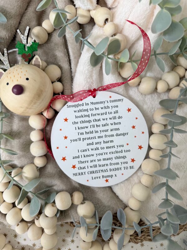 Merry Christmas Daddy or Grandparent To Be Poem Decoration (PR) 2