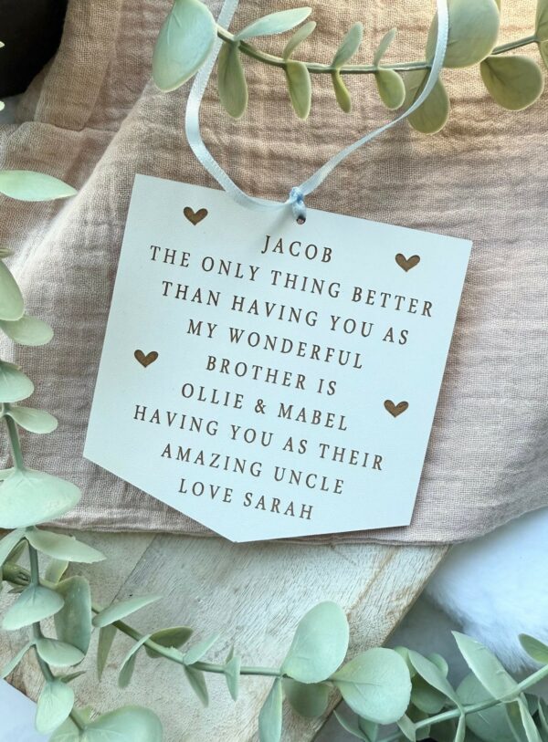 The Only Thing Better UNCLE & BROTHER Sign (WH) - Image 2