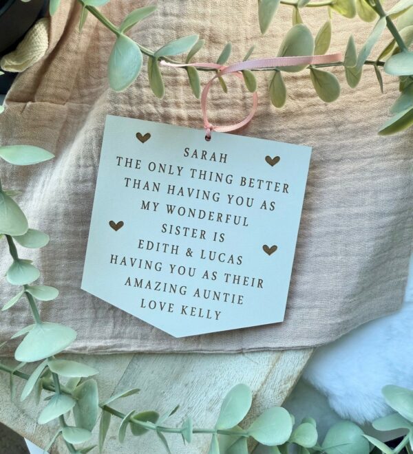 The Only Thing Better Auntie & Sister Personalised Sign (WH) - Image 2