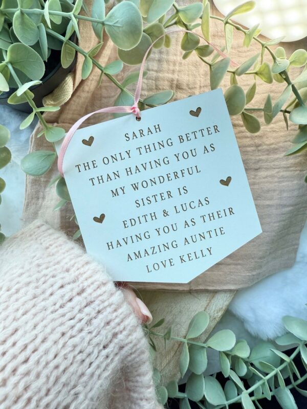 The Only Thing Better Auntie & Sister Personalised Sign (WH)