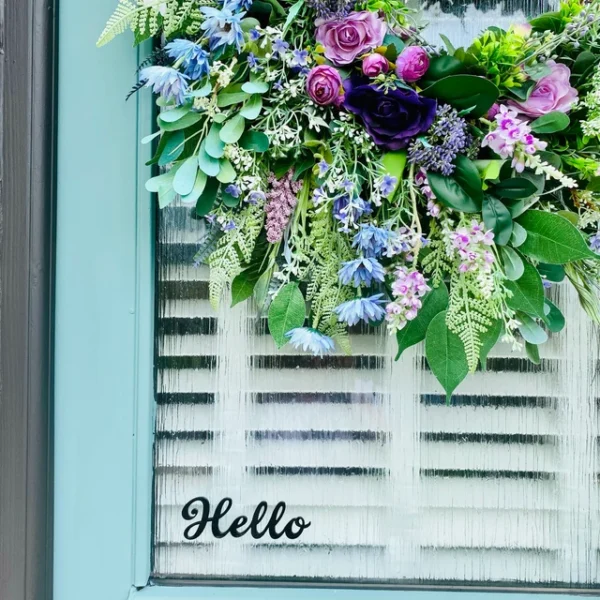 HELLO 3D Acrylic Front Door Sign & Vine - Letterbox Sign - Image 3