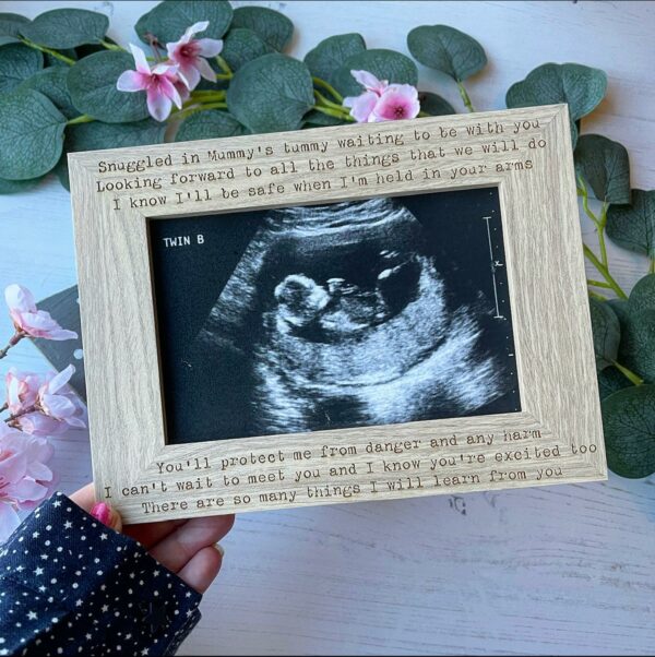 Daddy (Grandparent) To Be Poem Baby Scan Photo Frame