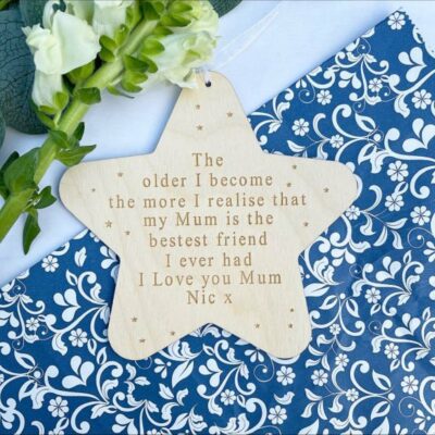 My Mum, My Bestest Friend Hanging PLY Star