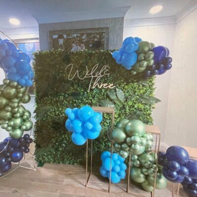 WILD & THREE Sign Ex Large SCRIBBLE Font - 3rd Birthday Decor