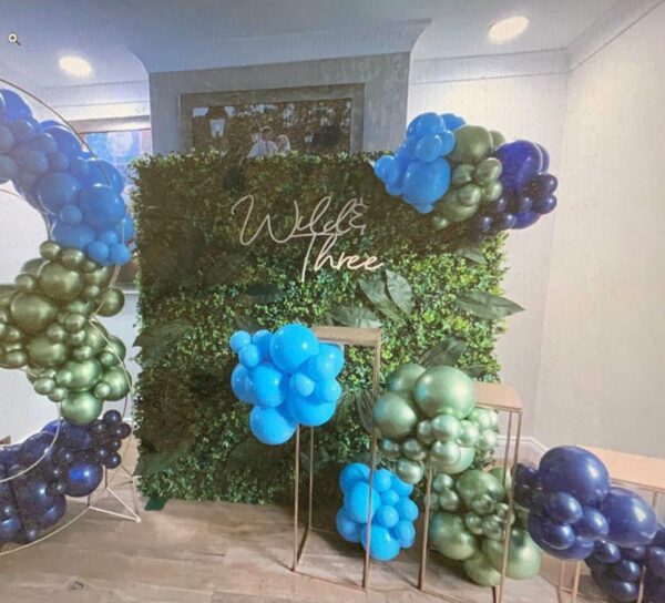 WILD & THREE Sign Ex Large SCRIBBLE Font - 3rd Birthday Decor