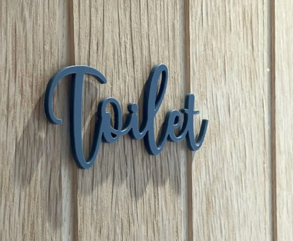 TOILET 3D Acrylic Sign (Various Colours Available)