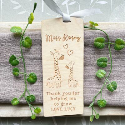 Thank You For Helping Me To Grow Teacher Bookmark
