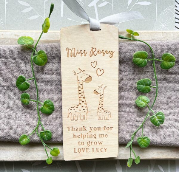 Thank You For Helping Me To Grow Teacher Bookmark