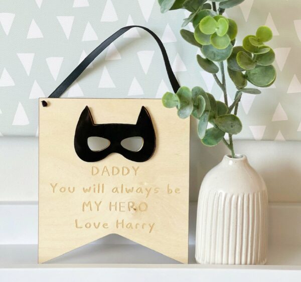 DADDY (Grandad) MY HERO Personalised Plaque