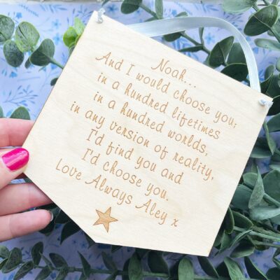 And I Would Choose You Hanging Ply Sign