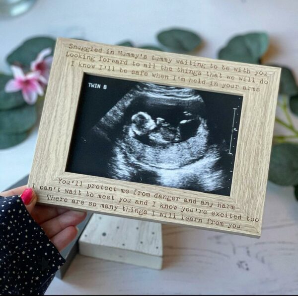 Daddy (Grandparent) To Be Poem Baby Scan Photo Frame - Image 3
