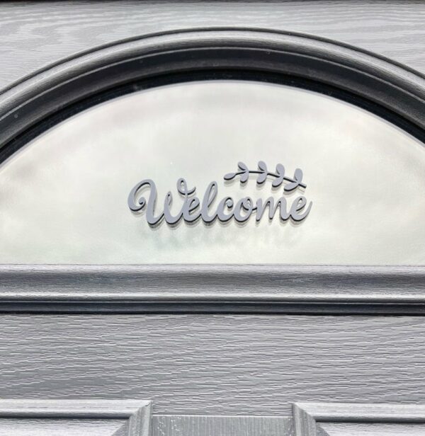 WELCOME 3D Acrylic Front Door Sign & Vine Letterbox Sign - Image 2