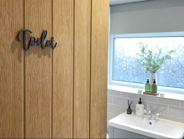 TOILET 3D Acrylic Sign (Various Colours Available) - Image 3