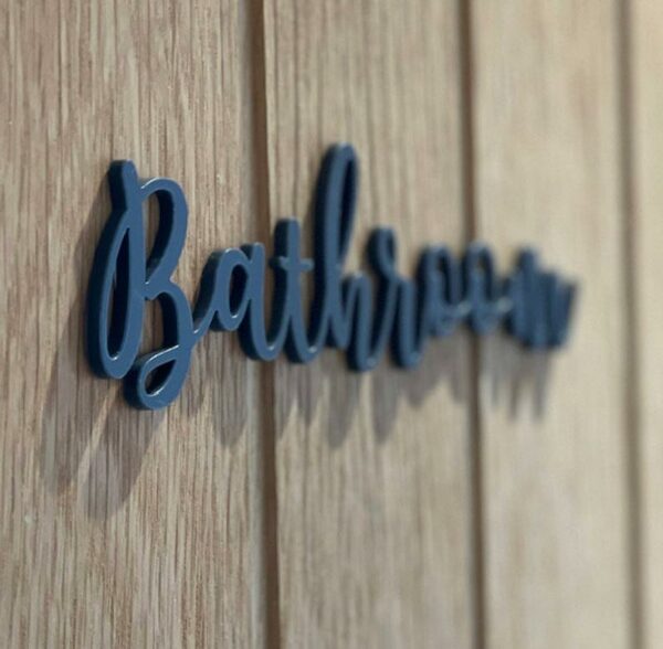 BATHROOM 3D Acrylic Sign - Image 3