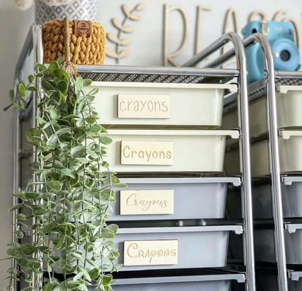 Create Custom Wooden Labels - Engraved Storage Signs - Image 6