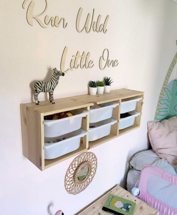Run Wild Little One Wooden Sign with Personalised Bear & Stars - Image 5